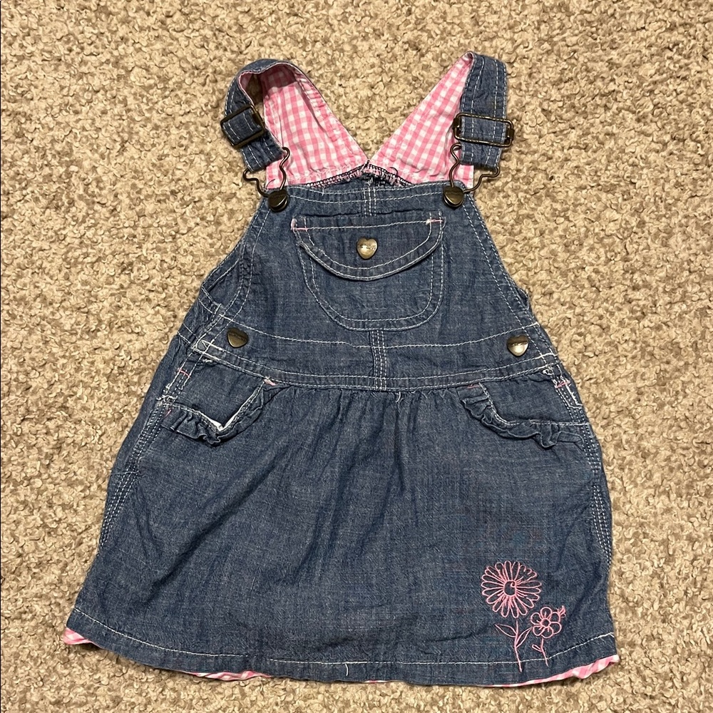 Girl 12 month Carhartt overall dress.